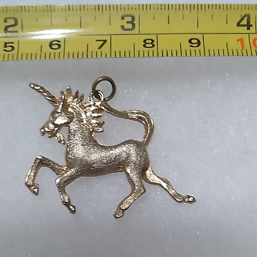 Gold Unicorn Pendant Charm